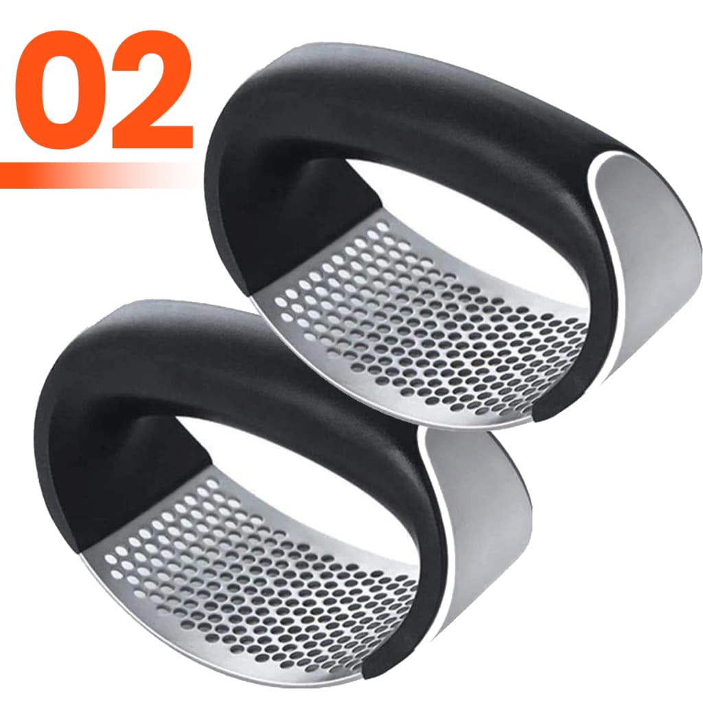 Combo 02 Espremedor Amassador Alho Manual Resistente Cozinha Utilidade Doméstica