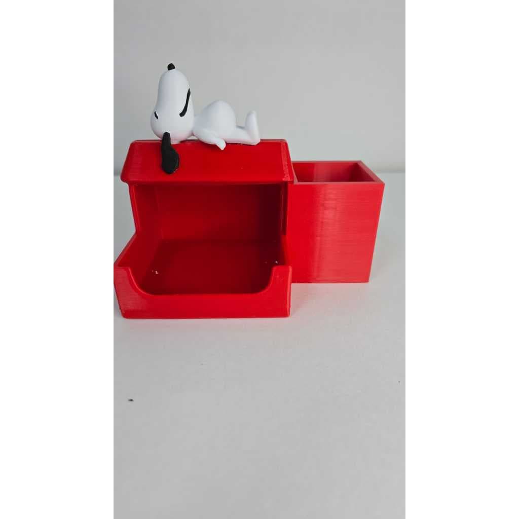 Porta caneta do Snoopy com espaço para Post-it