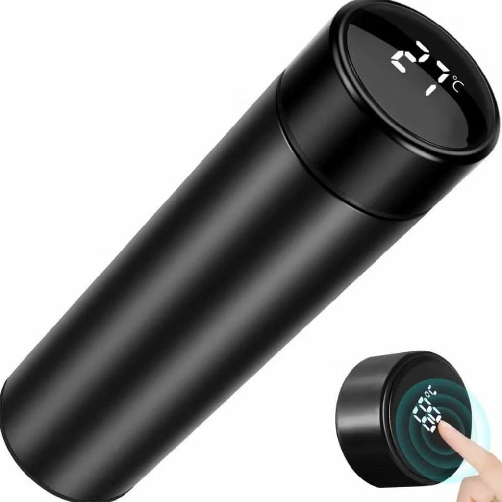 Garrafa Térmica De Inox 500 ml com Termômetro Digital Conserva a Temperatura por Muito Tempo Café Quente Suco Gelado