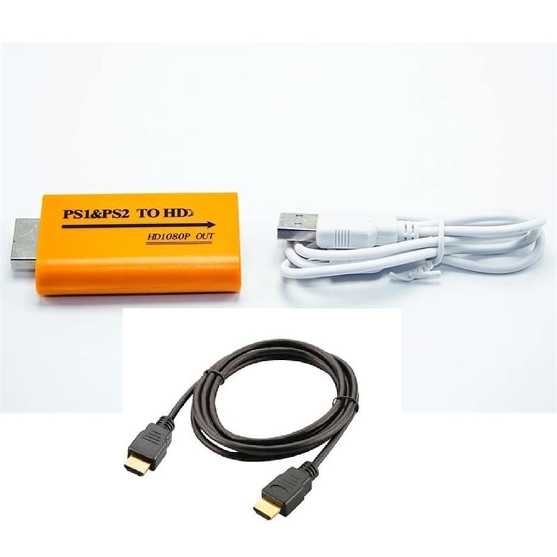Conversor hdmi Para Jogos de Ps1 serve em Ps2 Ps3 Para Tv Monitor + Cabo HDMI