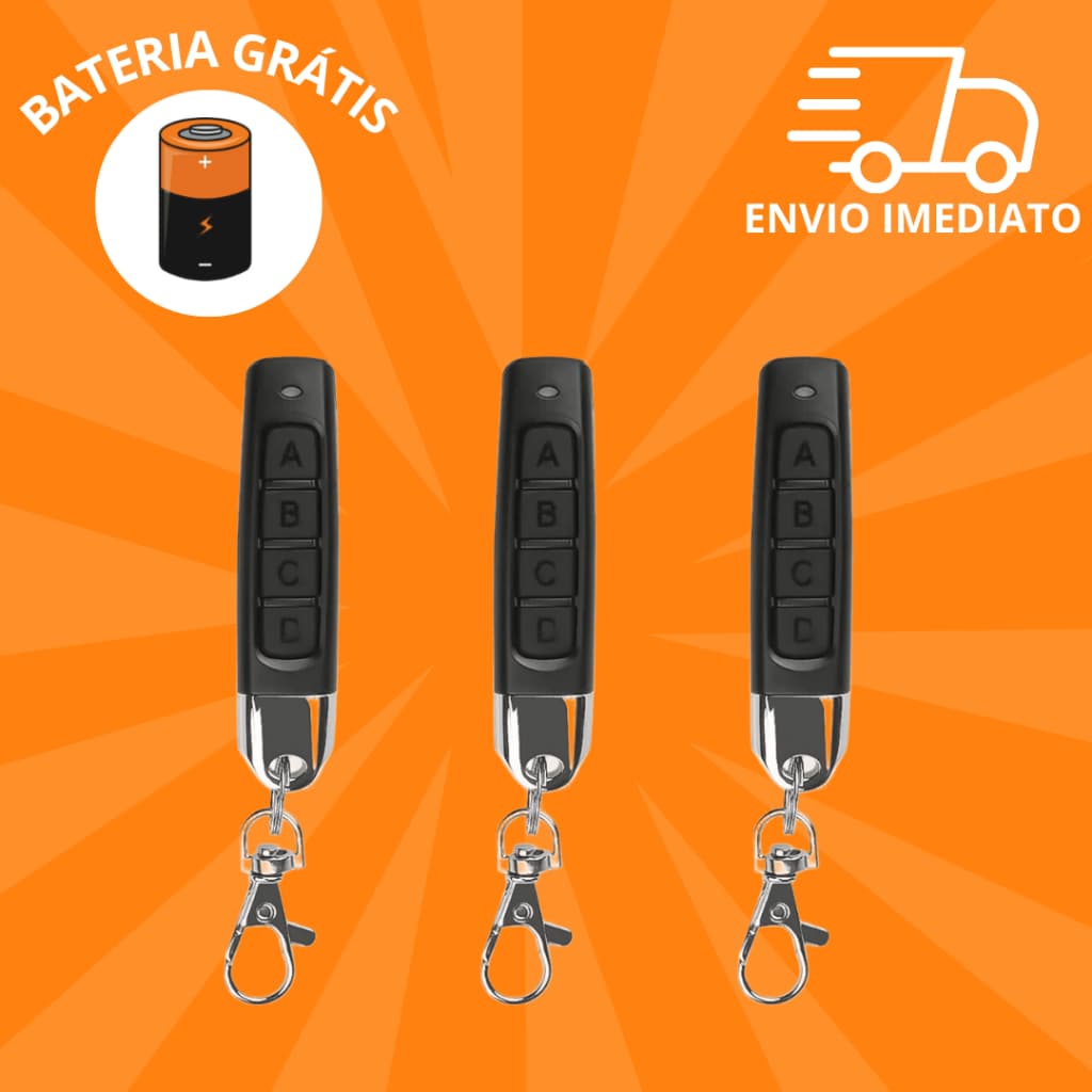 Controle Portão Eletrônico Garagem Universal 433MHz Slim - PPA | GAREN | IPEC | RCG | INTELBRAS