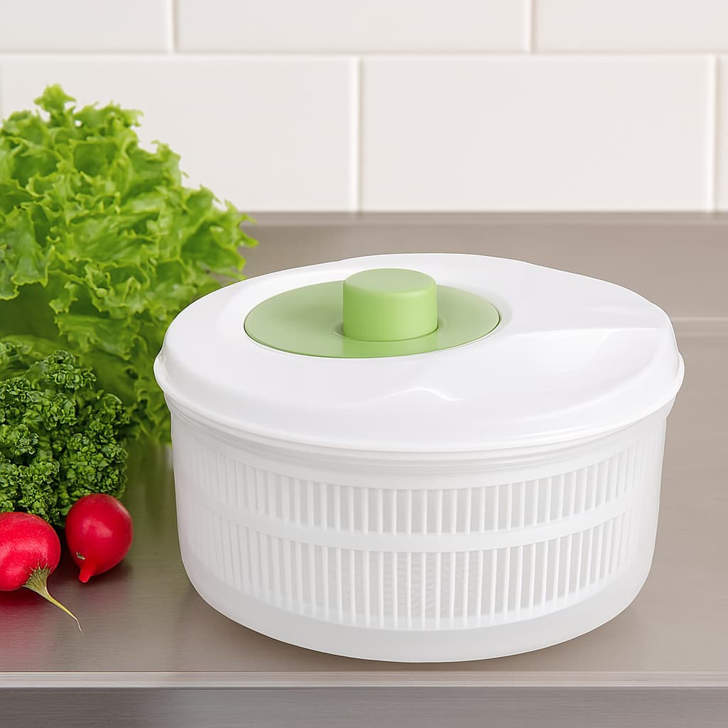 Centrifugador Secador Manual de Salada com Escorredor Sortida