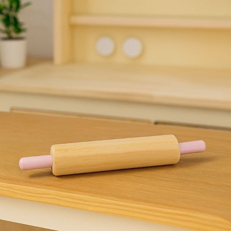 Rolo De Massa Madeira Infantil Brinquedos Educativo para   Cozinha De Criança