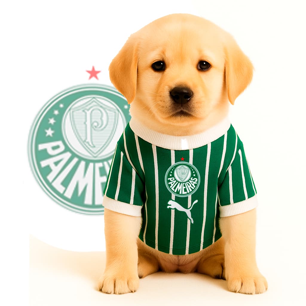 ROUPA PET Premium Verdão Time Animal Cachorro Gato