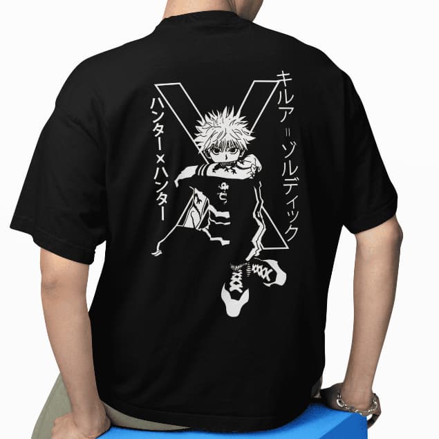 Camiseta Oversized Algodão Unissex Killua Hunter X Hunter | HxH Anime Japonês Coreano