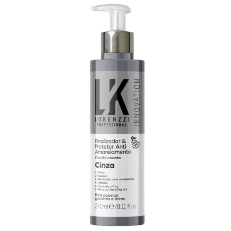Finalizador Protetor Anti Amarelamento 240ML Lokenzzi Cabelos Grisalhos