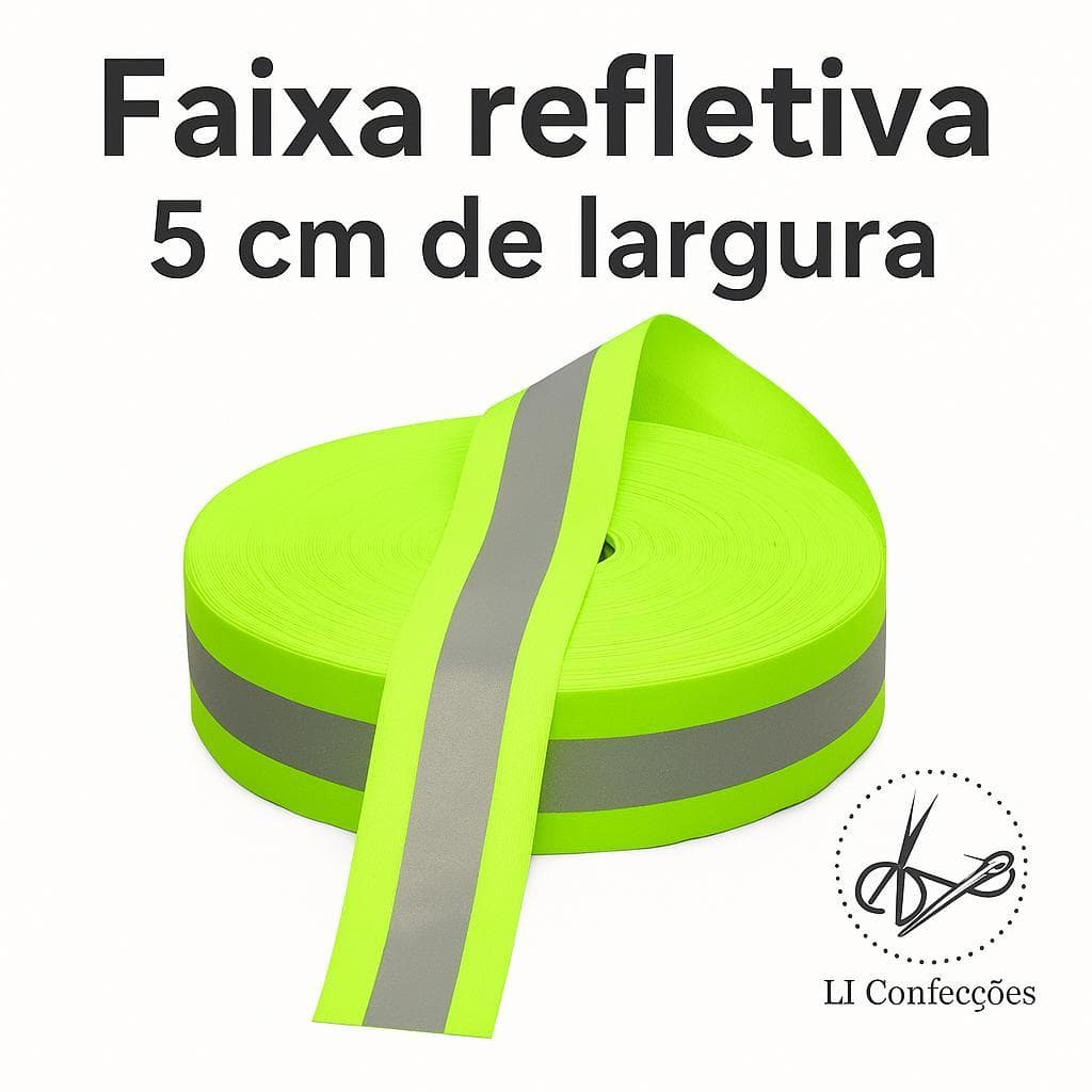 Faixa Refletiva para Uniformes-  5 CM largura KIT 20/25/30 metros