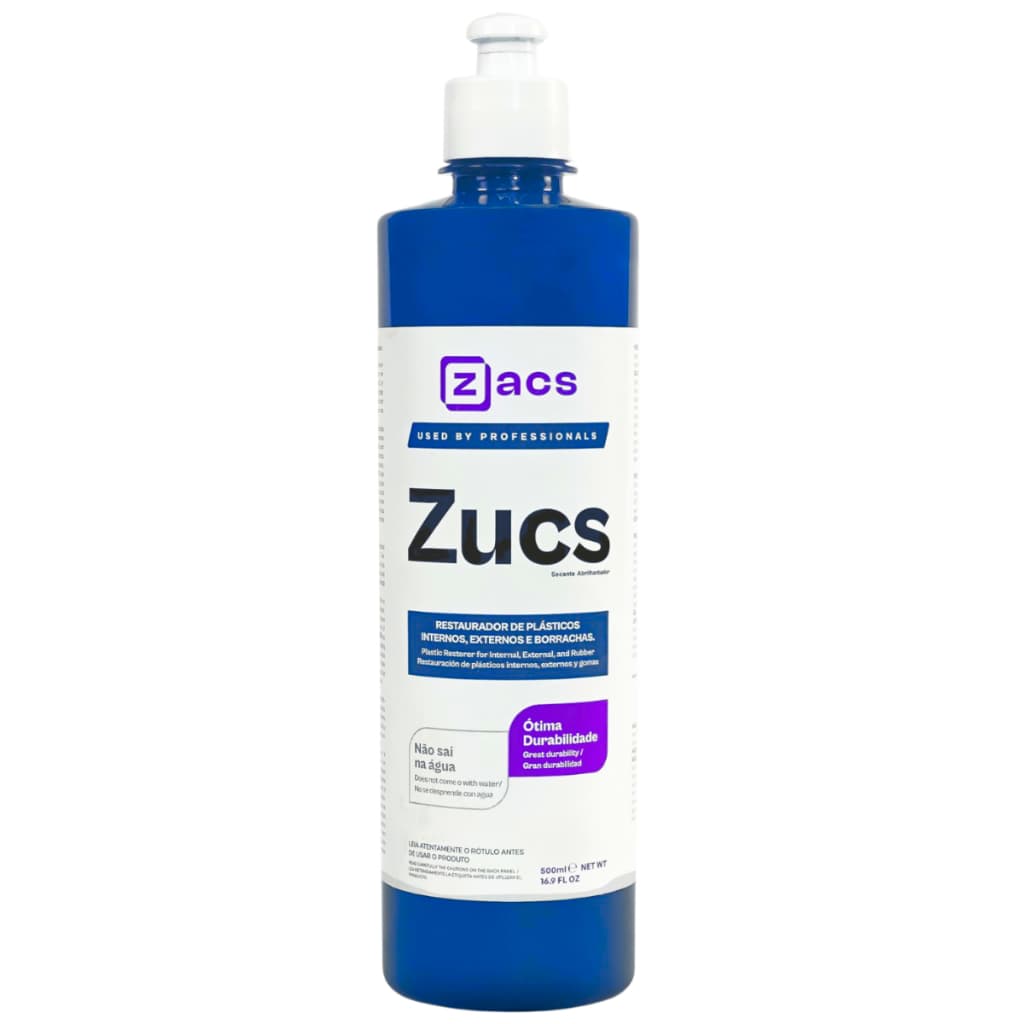 Restaurador De Plasticos Da Zacs Zucs 500ml Plasticos E Borrachas Interno E Externo