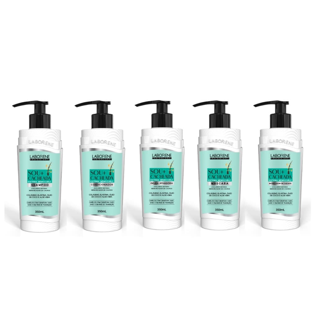 Linha Capilar Completa Sou Cacheada Laborene 350ml 5 produtos