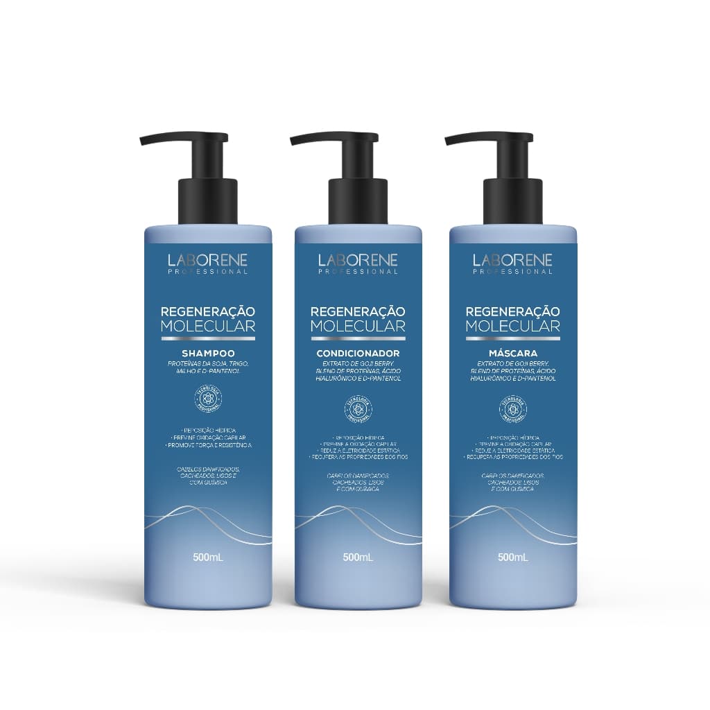 Kit Capilar Regeneração Molecular Laborene 500ml 3 Produtos
