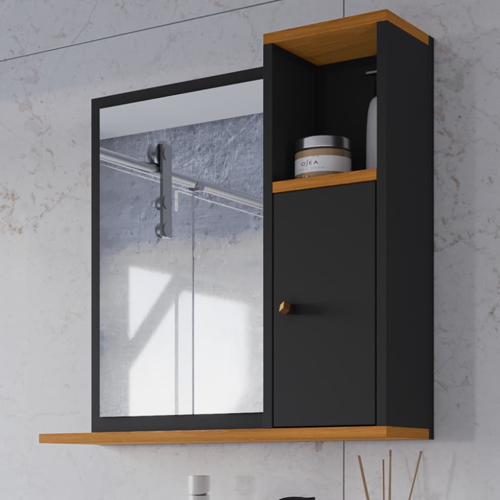 Armário Espelheira Banheiro Aéreo Porta Prateleira Suspenso Organizador Casa Decoração Oferta Cores