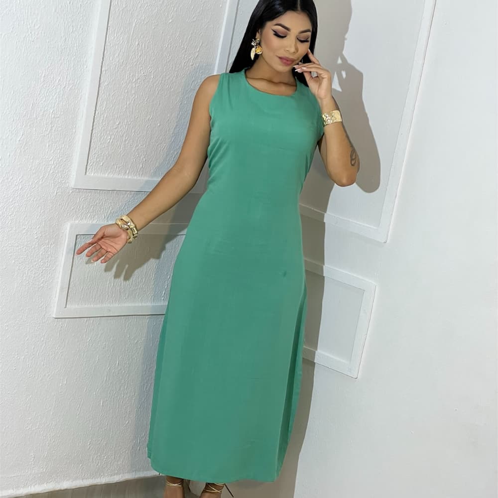 Vestido MIDI Elegante Feminino Casual Midi Ref 03