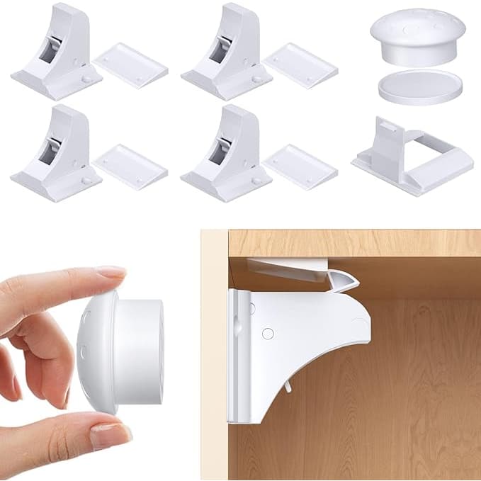 Kit 4 Travas Magnética Gaveta Armário Segurança Crianças