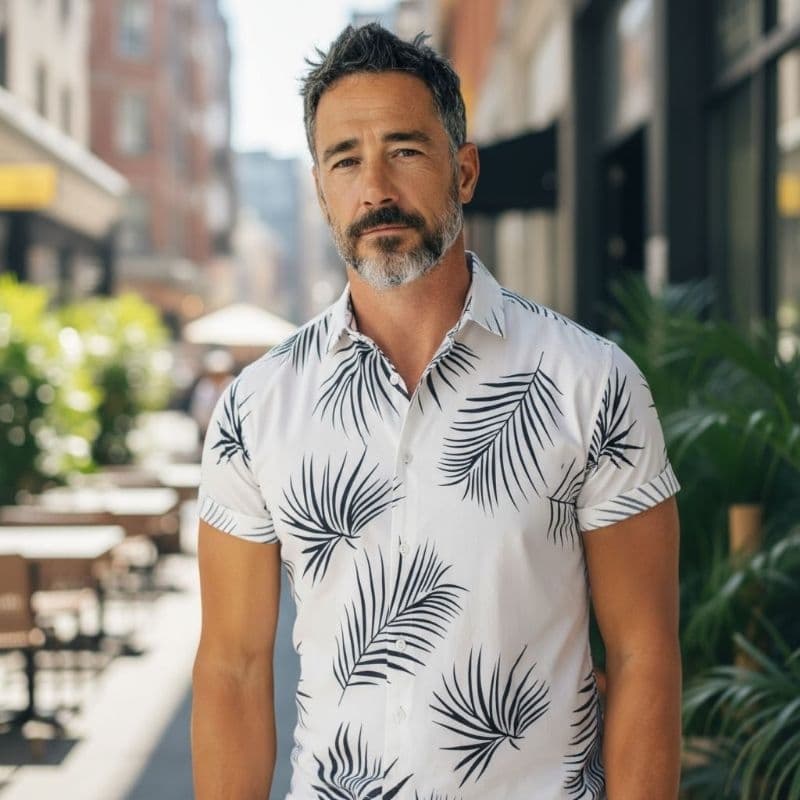 Camisa Masculina Estilo Etnico Moda Verão Praia Festas