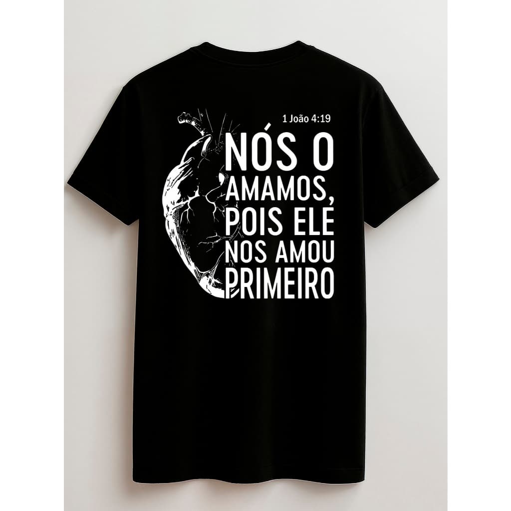 Camiseta Gospel Juvenil e Infantil 2 ao 16 anos Ele nos amou Menino Menina