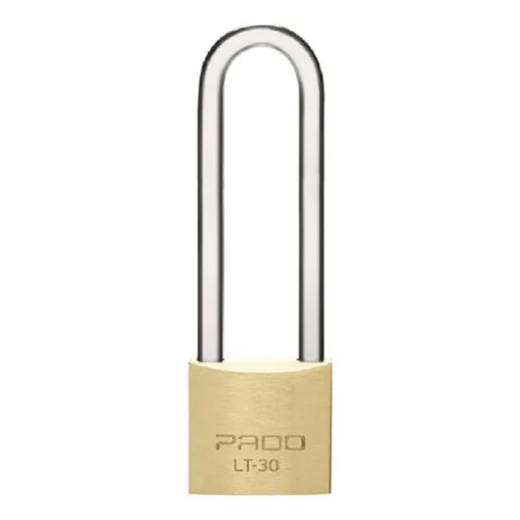 Cadeado Pado LT 30/50mm Latão Maciço Haste Longa com 2 Chaves – Segurança Compacta