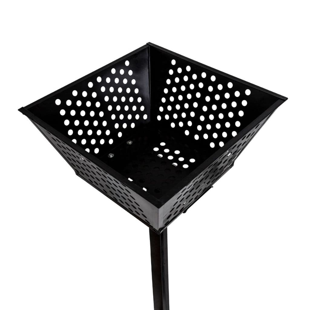 Lixeira de Calçada Aço Externa Rua Durável Coluna Pedestal Tela
