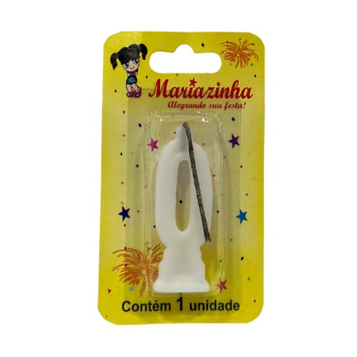 Vela de Aniversário Números 0 a 9 – Branco – Festa Infantil Adulto Bolo Decoração
