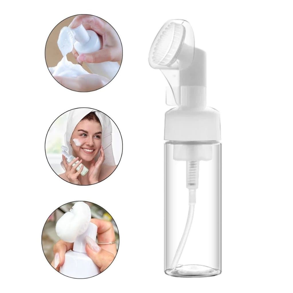 Frasco Pump Espumador Facial com Escova de Silicone 110ml