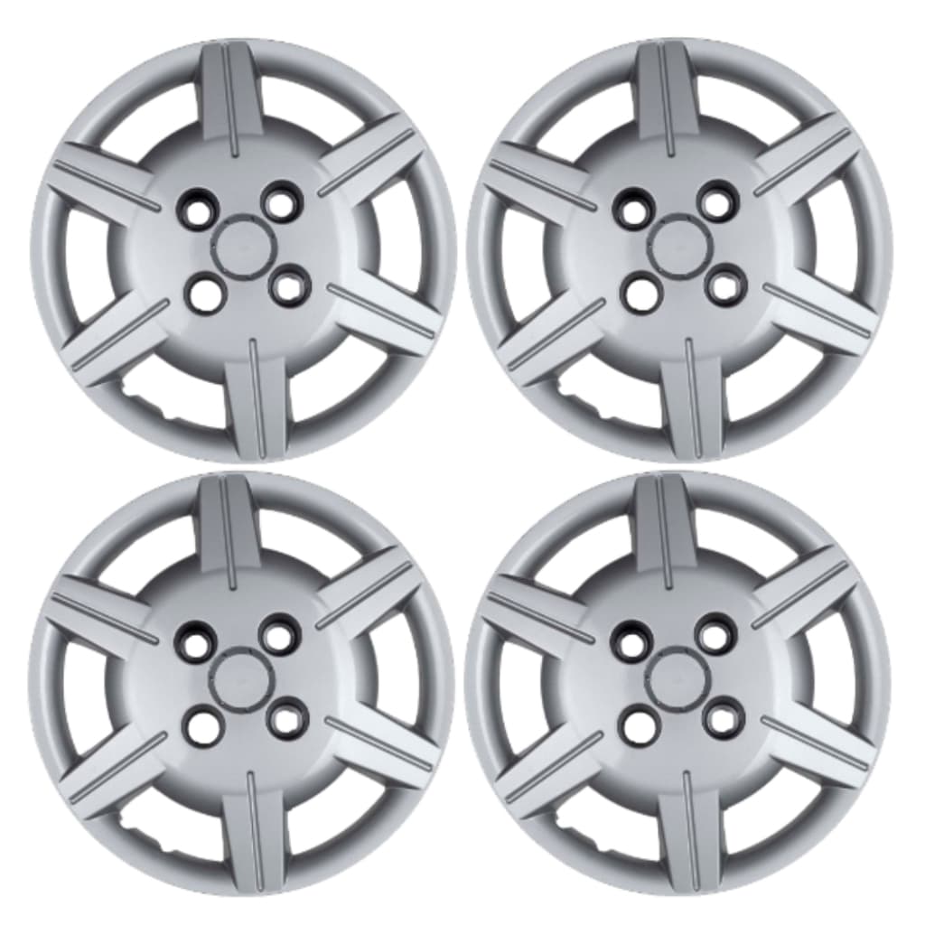 Jogo 4 Calota Corsa Classic Aro 13 2012 2013 2014 2015 Hatch Sedan Chevrolet Gm Prata0