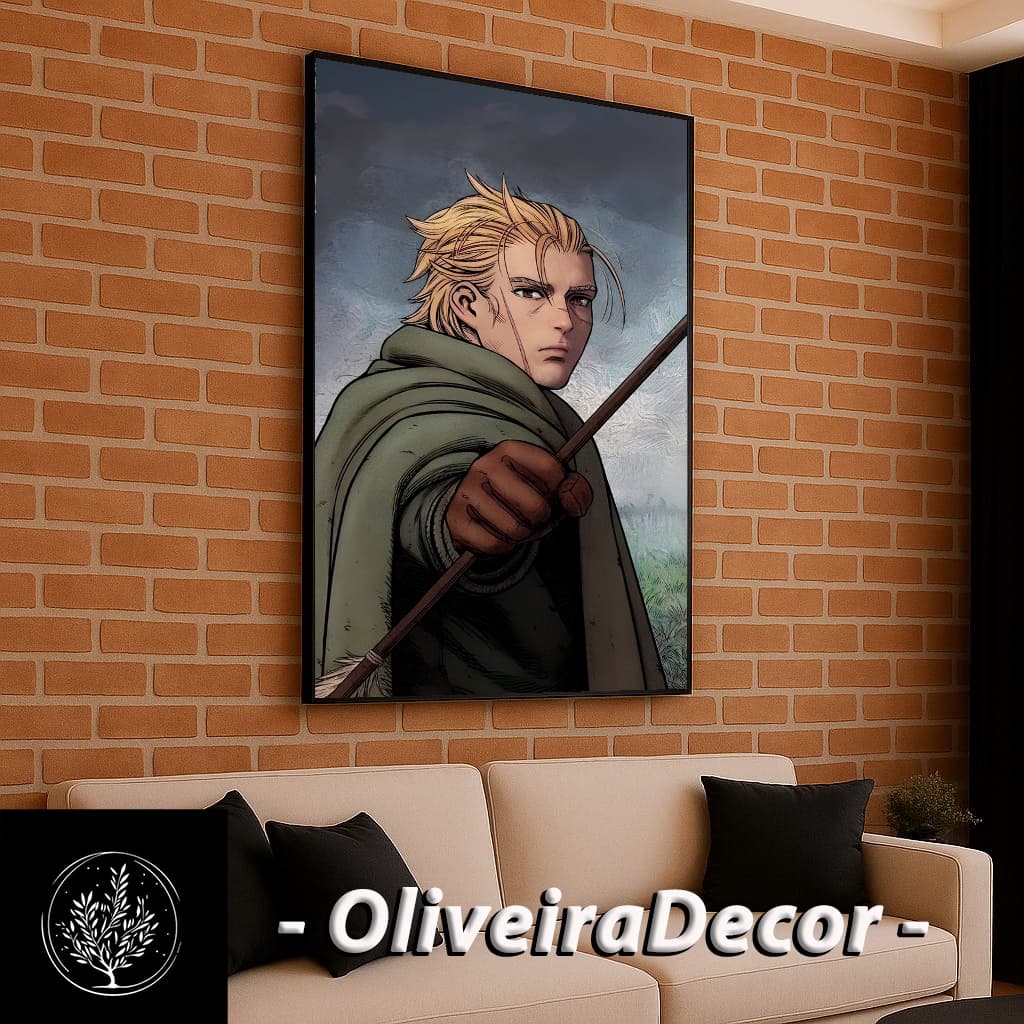 QUADRO DECORATIVO GEEK ANIME MANGA VINLAND SAGA 1 PEÇA 60X40 DECORAR SALA QUARTO ESCRITORIO