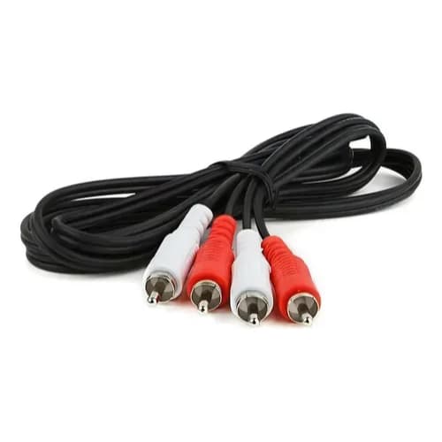 CABO 2 RCA + 2 RCA NÍQUEL , 1,5M