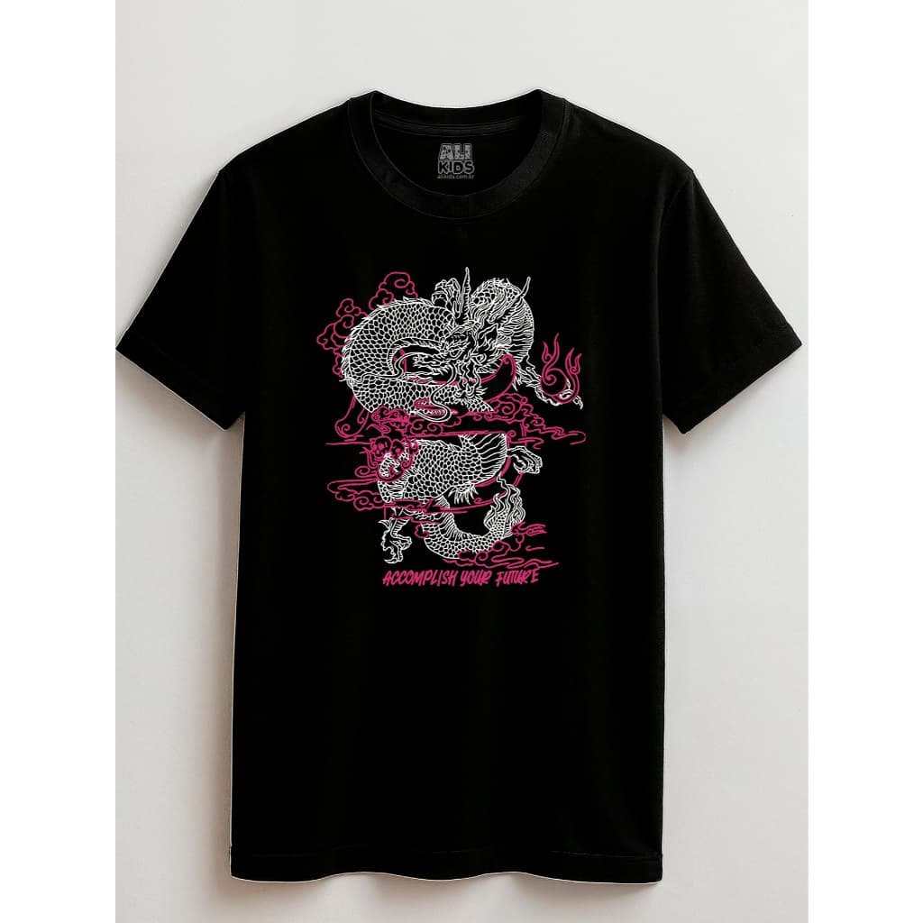 Camiseta Japonês Juvenil e Infantil 2 ao 16 anos 100% Algodao Dragão Street