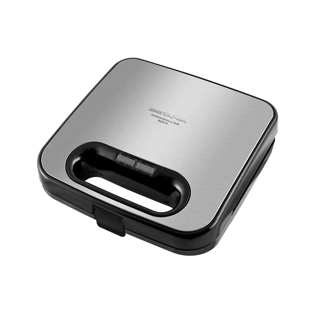 Sanduicheira e Grill Redstone 2 em 1 Britânia Grill Inox BGR16