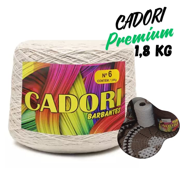 1x  Big Cone Barbante Cor-825 Cadori Cru 1.8kg PREMIUM N.06-  Bordado