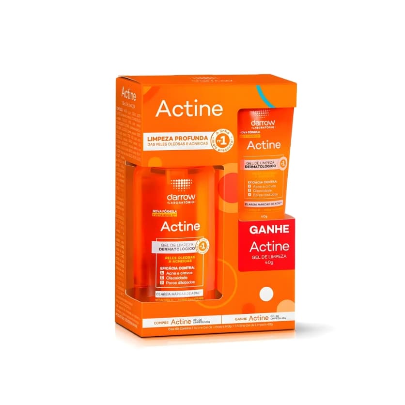 Kit Actine Sabonete Gel De Limpeza Profunda 140g + 40g