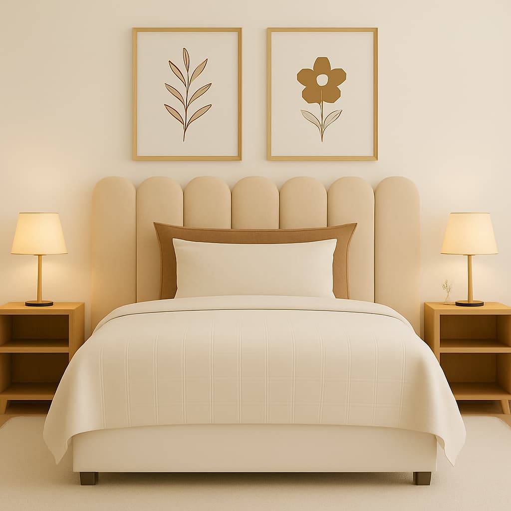 Cabeceira Nuvem 60x20 Autocolante Modular | Kit | Cama Solteiro Casal Queen King