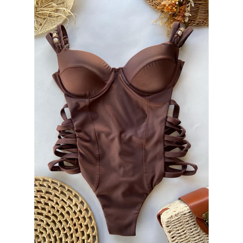 Maio feminino praia fio dental hot pant cintura alta