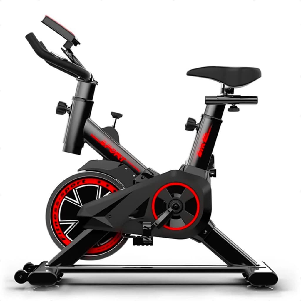 Bicicleta Ergométrica Spinning 4kg de Inércia Fitness Academia em Casa Vermelha e Preta 100kKG