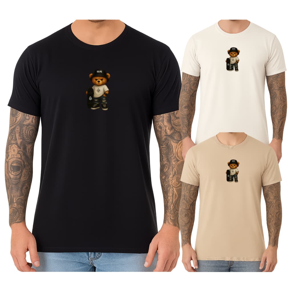 Kit 3 Camisetas Masculina Tradicional 100% Algodão Lisa Premium Confortavel