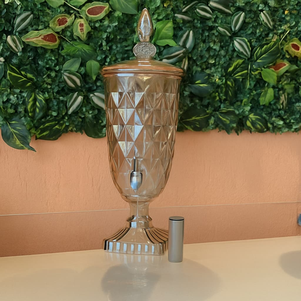 Suqueira de Vidro Requinte – 46cm Altura, 2 Litros de Capacidade