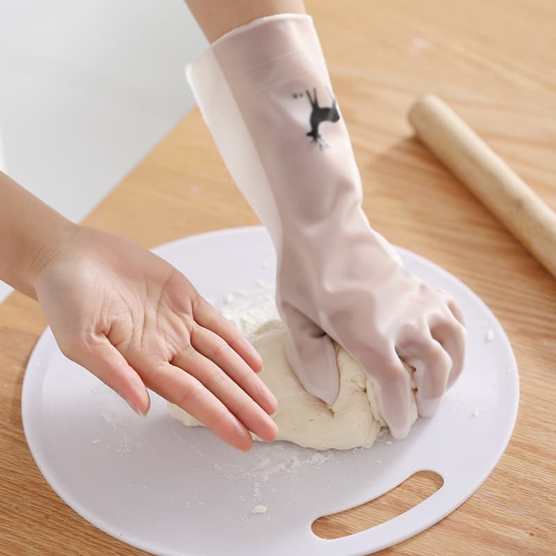 Luvas de Lavar Louça de Cozinha: Borracha Durável | Finas | Impermeáveis – Perfeitas para Tarefas Domésticas