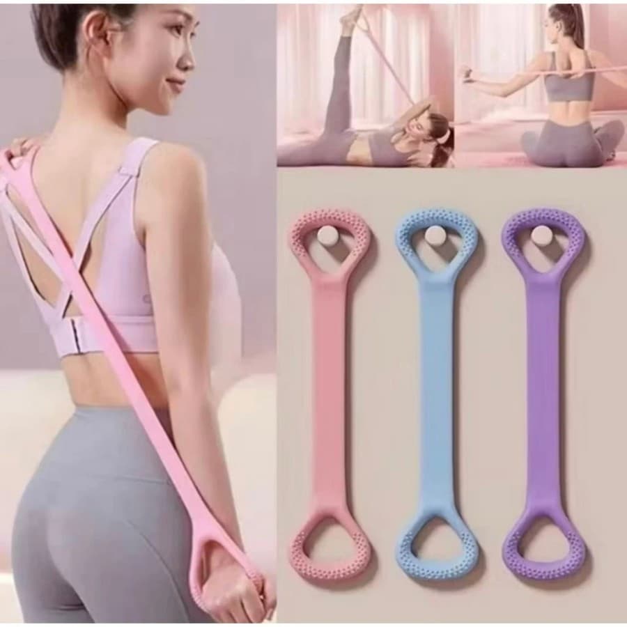 Elástico de Silicone Resistência para Treino, Mobilidade, Yoga, Pilates, e Alongamento