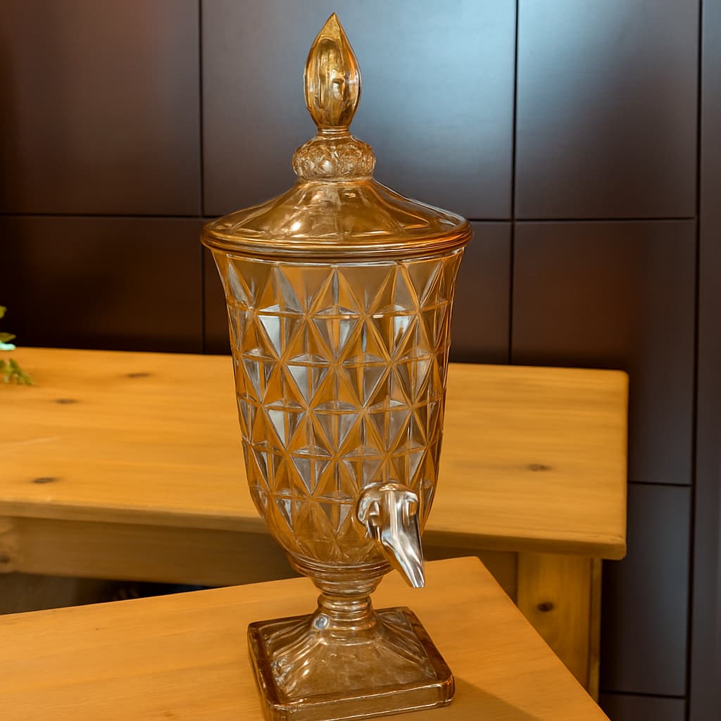 Suqueira Decorativa de Vidro 2L – Perfeita para Festas e Recepções