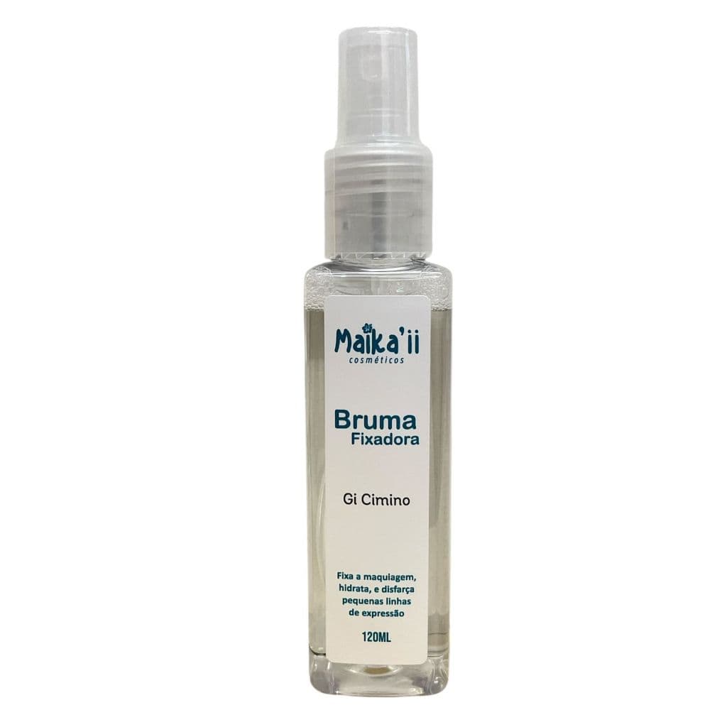 BRUMA SPRAY FIXADORA MAIKAII GI CIMINO 120ml  FIXA MAQUIAGEM  FIXA PIGMENTOS FINOS HIDRATA PELE