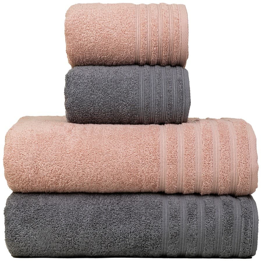 Jogo de Toalha 100% Algodão Fio Penteado 4 Peças - Julia