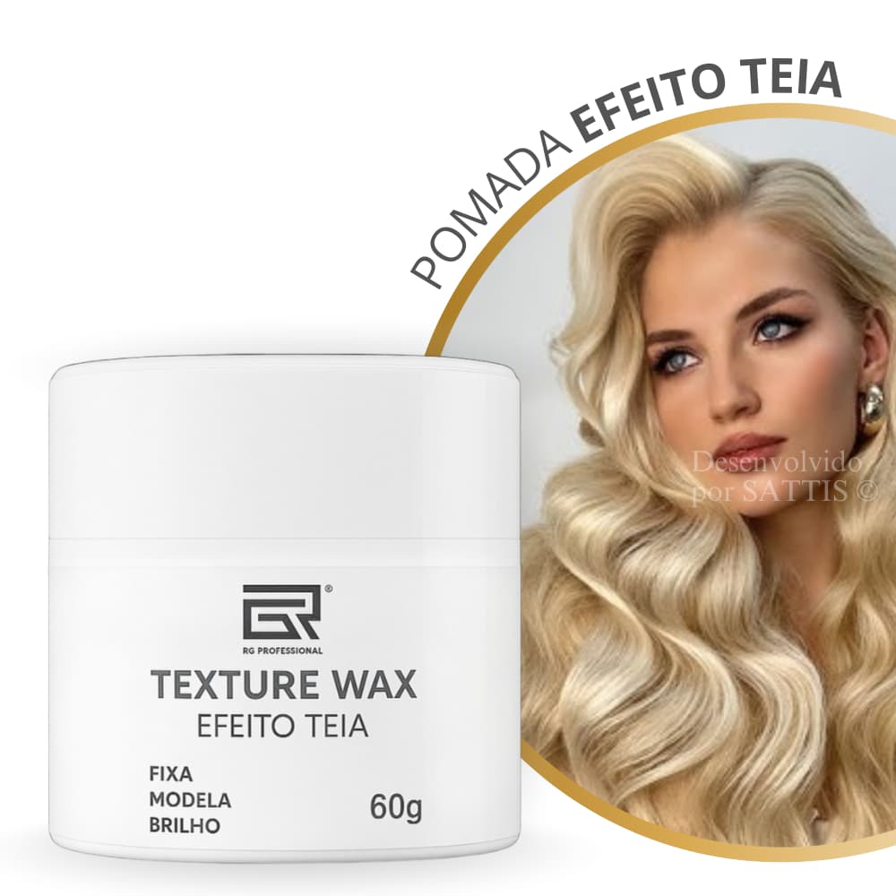 Texture Wax 60g - Pomada Capilar Efeito Teia Para Penteados - Rafael Gasparim - Fixa, Modela Brilho