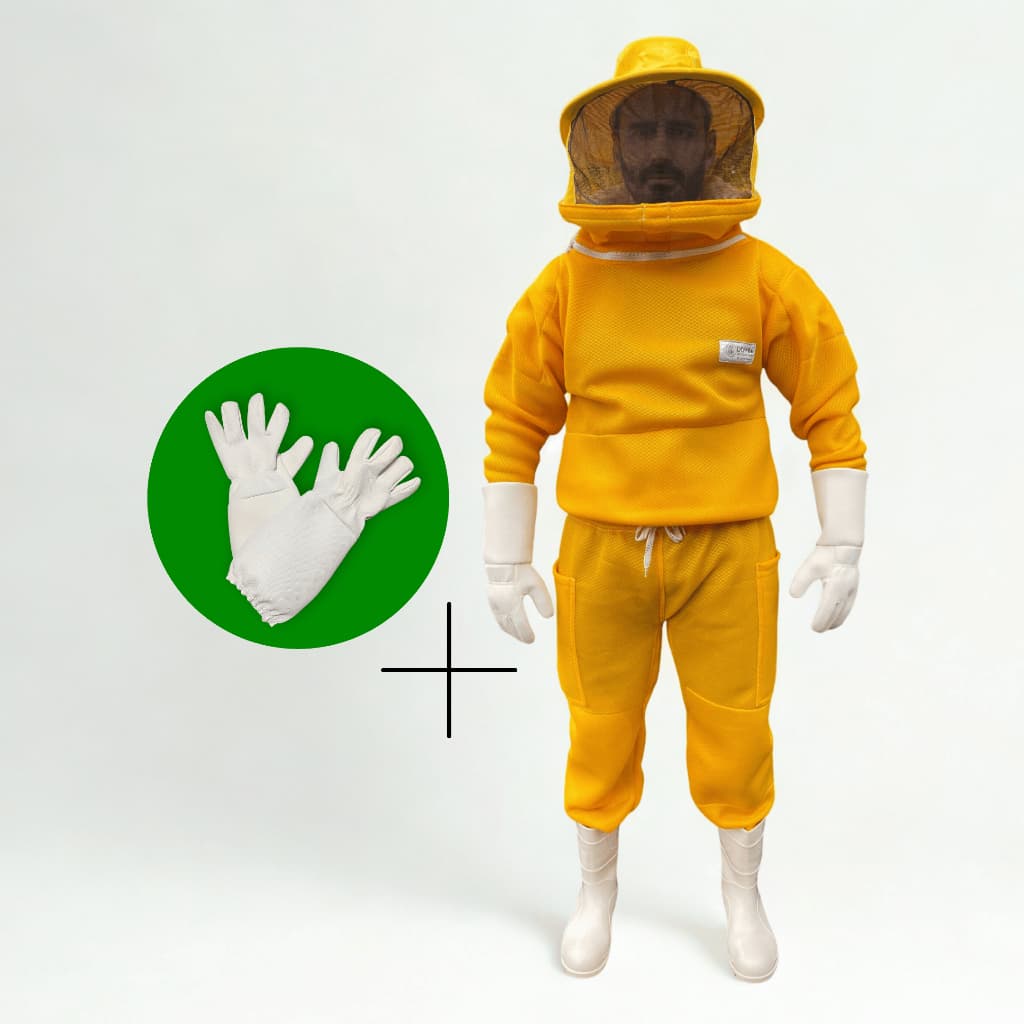 Kit Conjunto Jaleco / Jaleco + Calça Apicultura 100% Antiferroadas + Luva Cross – Proteção Total