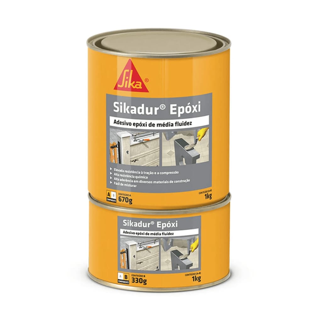 Adesivo Cola Epóxi Sikadur Lata 1 Kg - Sika