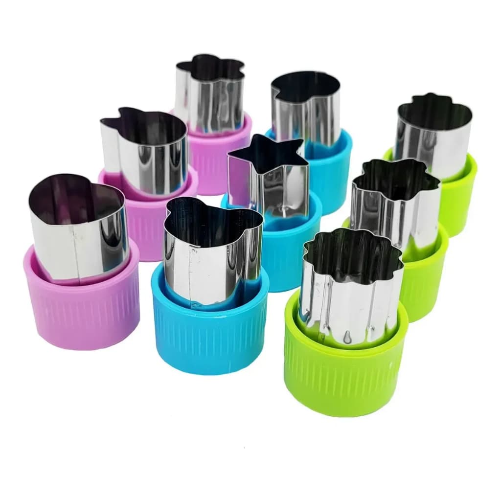 Kit de 3 Forminhas Para Molde Doces Biscoito Bolinhos Legumes