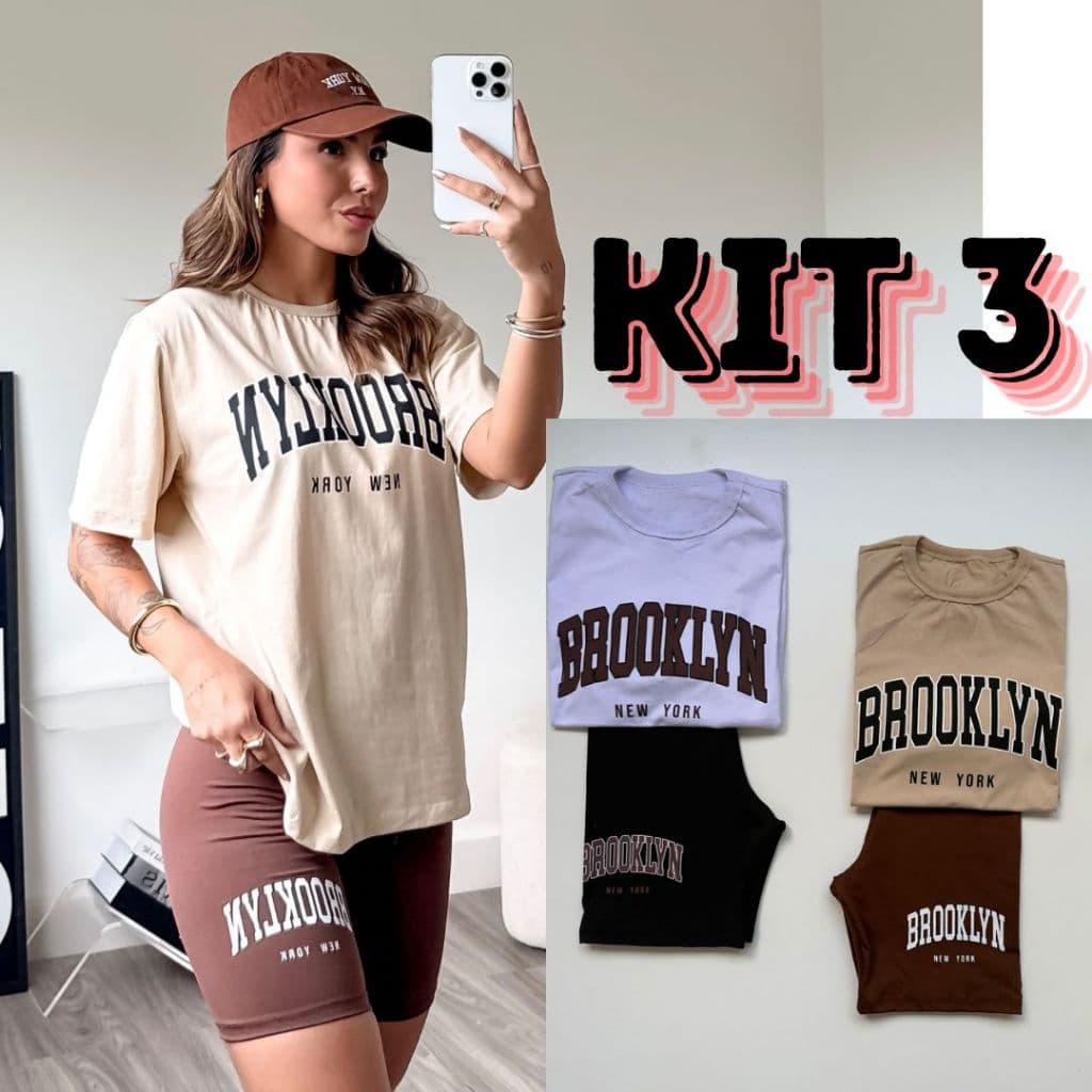kit 3 Conjunto feminino Blusão bermuda legging camiseta feminina short legging conjunto academia Conjunto academia