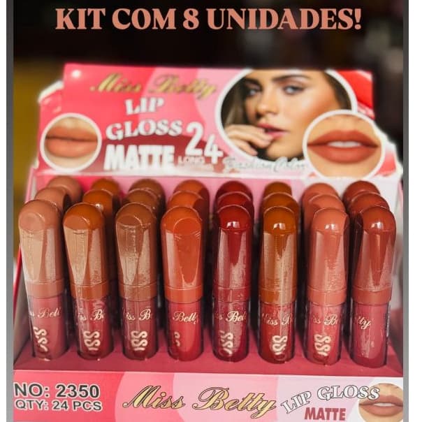 Super Lip Gloss Fashion Colors Efeito Matte 24hs o dia todo Miss Betty