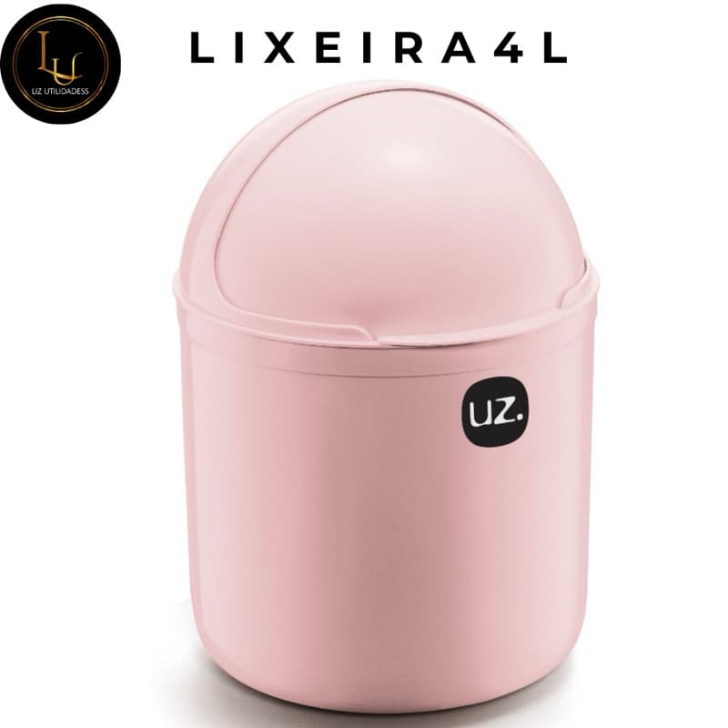 Lixeira para cozinha, escritório, banheiro 4L Plástico UZ