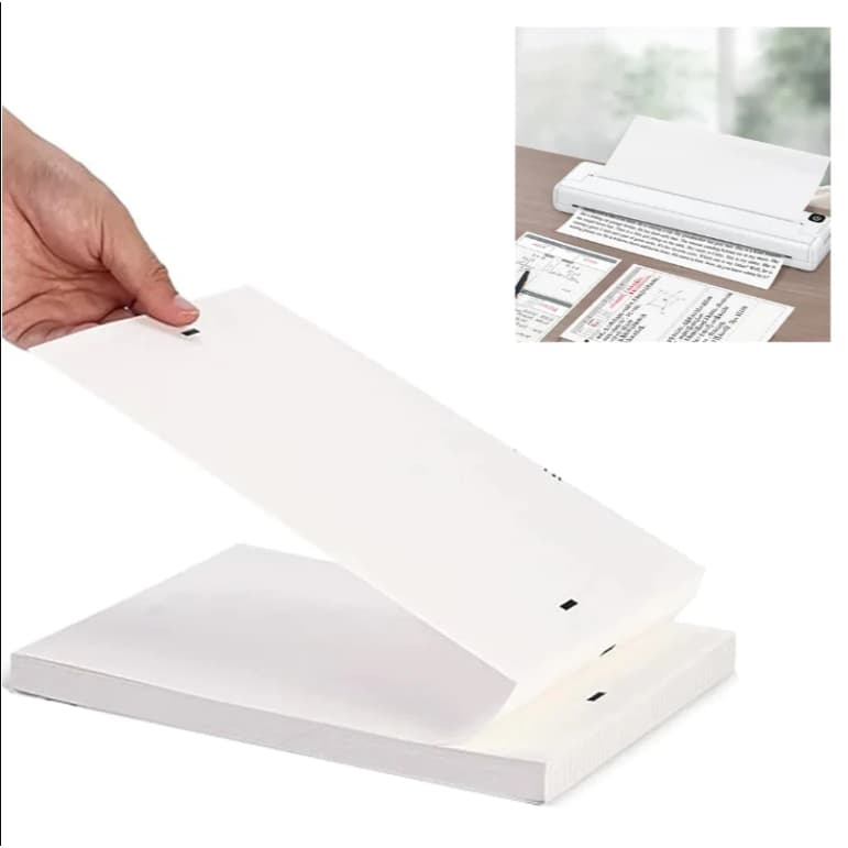 Papel Térmico A4 100 Folhas Impressora Térmica Bluetooth Arquivo Processo Trabalho Lista Escritório