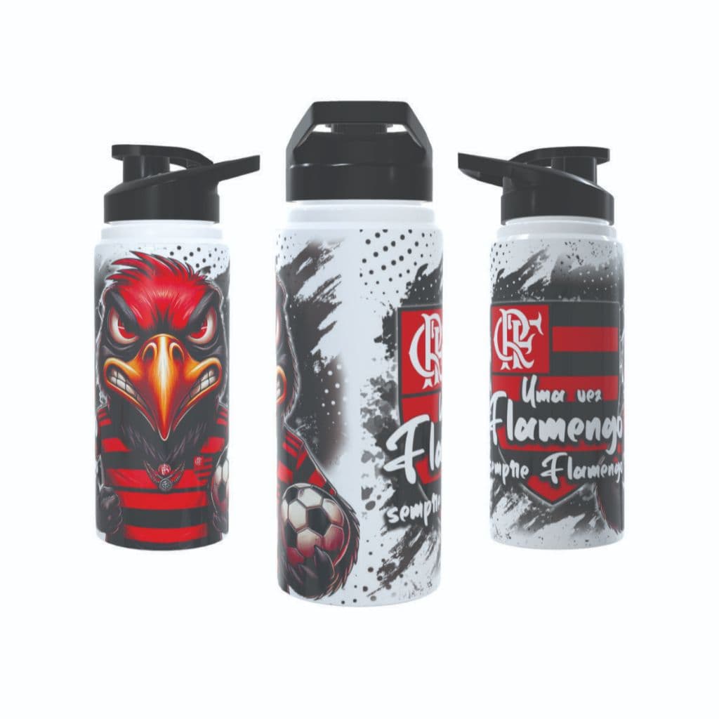 Garrafa Squeeze de alumínio 750 ML Times Personalizado com o nome Volta as aulas