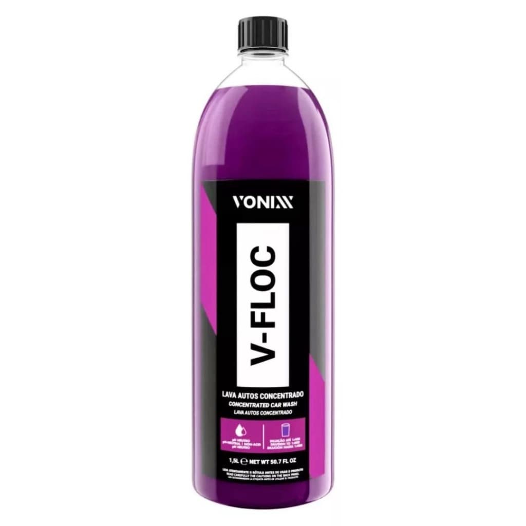 V-Floc Shampoo 1,5L Cncetrado Automotivo - VONIXX